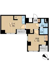 ユニフォート目黒中町【1階】の間取り