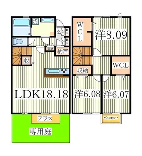 BLESS HOUSE柏西町Bの間取り