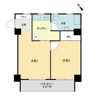 キャッスル荻窪【9階】の間取り