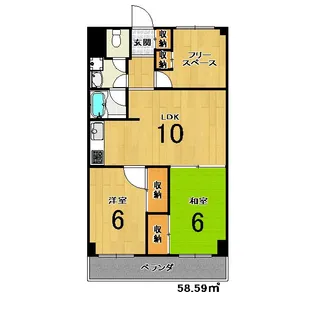 ボナセーラ竹田【3階】の間取り