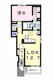 ラインハイトII【1階】の間取り