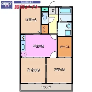 レジデンス善【1階】の間取り