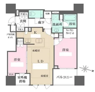 ザ・パークハウス大阪梅田タワー【27階】の間取り