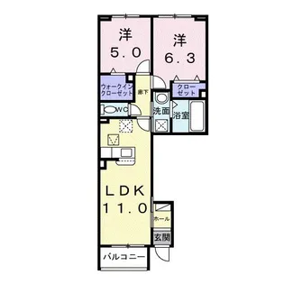 長田3丁目アパートA【1階】の間取り