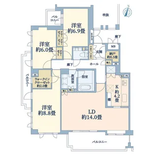 テラス西荻窪【1階】の間取り