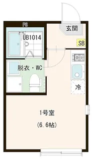 The Cube 千住緑町【1階】の間取り