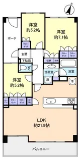 セントラルコート船橋習志野台【5階】の間取り