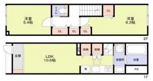 テラスハウス井荻【2階】の間取り