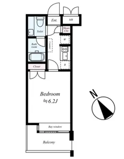 ダイナコートブロッサム天神南【9階】の間取り