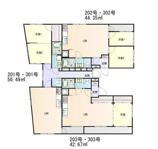 クロノス大濠【3階】の間取り