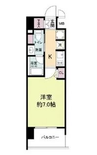 ルネフラッツ森小路駅前II【10階】の間取り