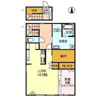 パシフィックヒルズ【2階】の間取り