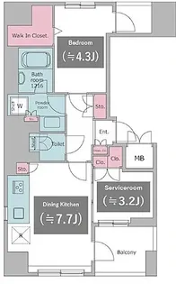 レジディア御茶ノ水プレイス【6階】の間取り