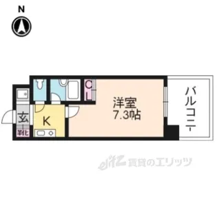 サンシティ四条西洞院【7階】の間取り