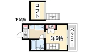 ミフネセントラルベア東三国2号館【6階】の間取り
