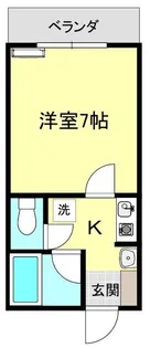 リバーハイツ【1階】の間取り