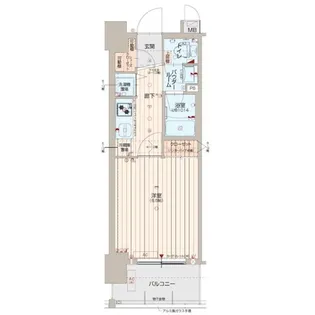 アスヴェル阿波座BLUE EARTH【9階】の間取り