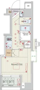 セリュークス横濱阪東橋【4階】の間取り