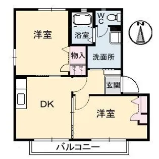 ヴィラージュマルイ【1階】の間取り