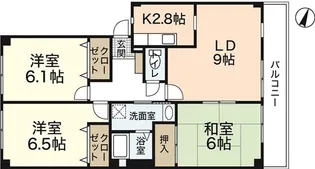 パークファイブA【2階】の間取り