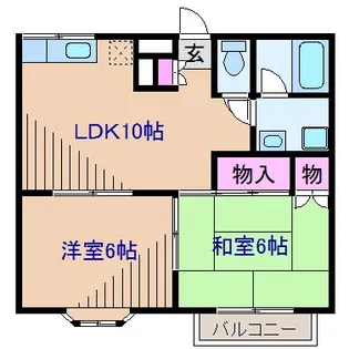 ベイヒルズサワノA棟【1階】の間取り