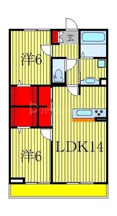 WEST COURT結【3階】の間取り