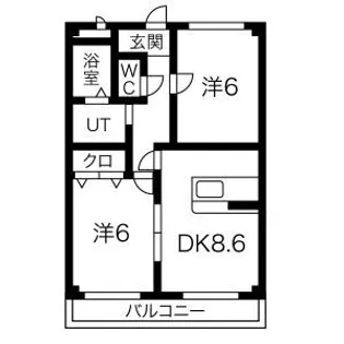 ツインズ酒倉A【1階】の間取り