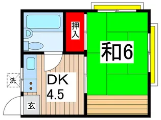 パ-ルハイツB【1階】の間取り