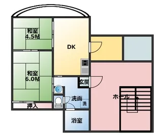 第八マチイビル(住居)【5階】の間取り