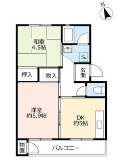 UR男山【2階】の間取り