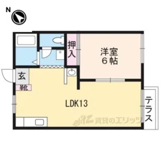 ハイツ岡田【1階】の間取り