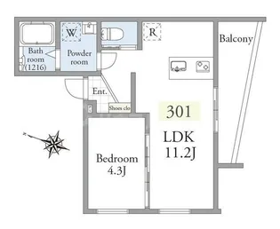 アーベインテラス南千住【3階】の間取り