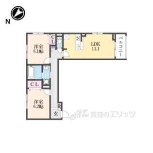 ルピナスHoshida【2階】の間取り