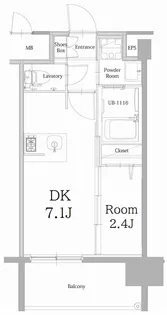 エンクレスト天神LINK【10階】の間取り