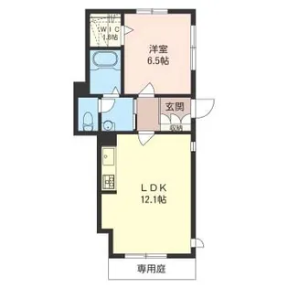 ライフコート若葉【1階】の間取り