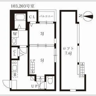 ハーモニーテラス河岸町II【1階】の間取り