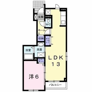 ノルド ソーレ【1階】の間取り