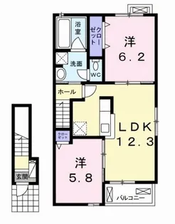 アクア マリン【2階】の間取り