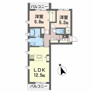 ガーデンズスクエア広【1階】の間取り