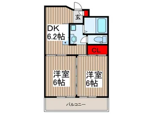 U・COURT【6階】の間取り