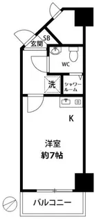 ライオンズマンション市谷薬王寺【8階】の間取り