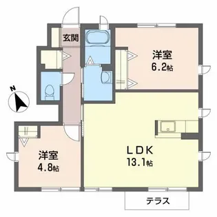 プランタンC棟【1階】の間取り