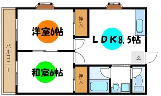 須賀コーポ【2階】の間取り
