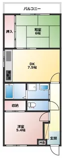 ソレイユ川尻【2階】の間取り