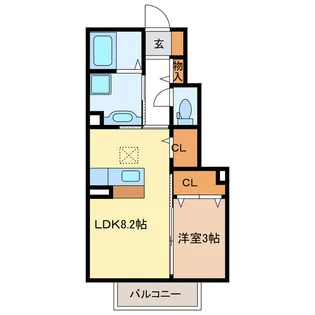 カーサ絆【1階】の間取り