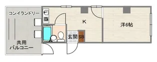 コーポアヴィ【5階】の間取り