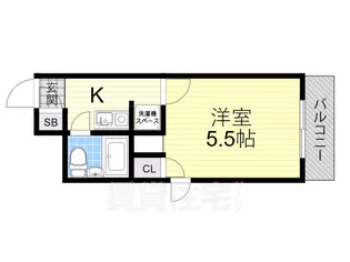 トーカン東淀川キャステール【5階】の間取り