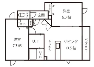 Cuore(クォーレ)TK【3階】の間取り