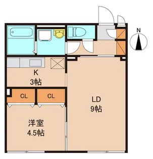 ブランドール村田【1階】の間取り