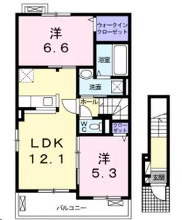 クレメント津志田【2階】の間取り